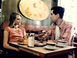映画「タクシードライバー」でのジョディーとロバート・デ=ニーロ