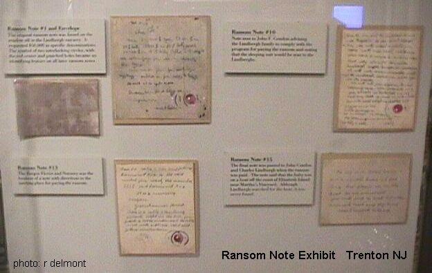 全部で手紙は13回送られてきている。その一部の写真。出典:www.lindberghkidnappinghoax.com